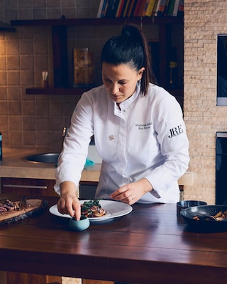 Head chef Floriana Ružić at work in the kitchen 