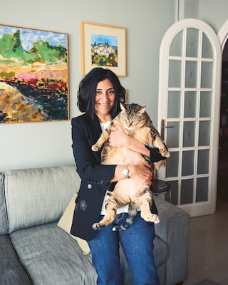 Andrea and her cat