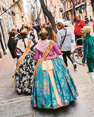 Women in traditional clothing in Valencia