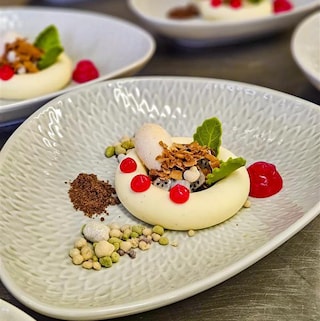 A dessert, created by Maria Quirino de Almeida